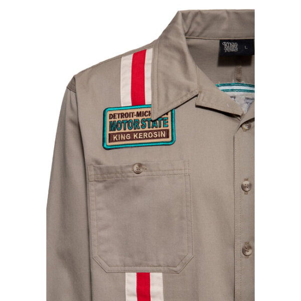 King Kerosin Motorstate shirt khaki Size M