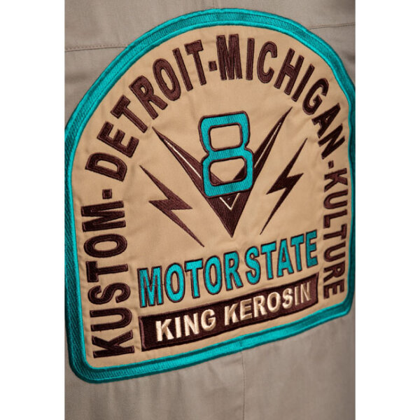 King Kerosin Motorstate shirt khaki Size M