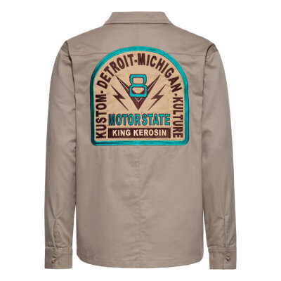 King Kerosin Motorstate shirt khaki Size M