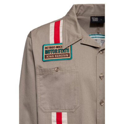 King Kerosin Motorstate shirt khaki Size M