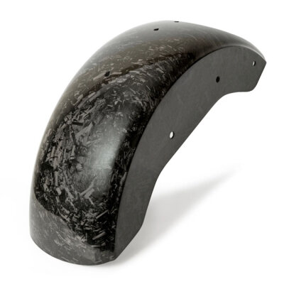 Tommy & Sons, carbon fiber stock style rear fender. Forged