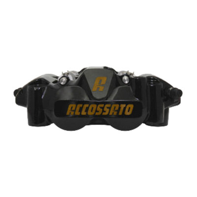 Accossato,108mm Monoblock radial brake caliper right. Black  Universal fit for all 108mm sized radial caliper brackets and forks.