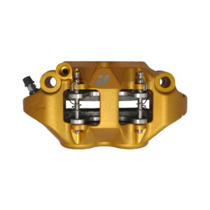 Accossato, 108mm Monoblock radial brake caliper right. Gold Universal fit for all 108mm sized radial caliper brackets and forks.