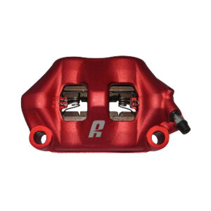 Accossato, 100mm Monoblock radial brake caliper right. Red  Universal fit for all 100mm sized radial caliper brackets and forks.