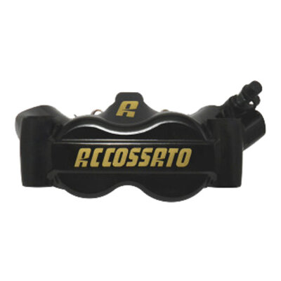Accossato,100mm Monoblock radial brake caliper right. Black  Universal fit for all 100mm sized radial caliper brackets and forks.