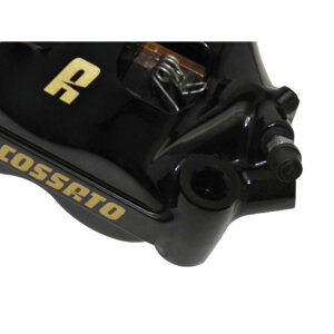 Accossato,100mm Monoblock radial brake caliper right. Black  Universal fit for all 100mm sized radial caliper brackets and forks.