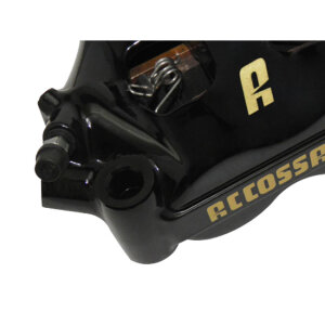 Accossato, 100mm Monoblock radial brake caliper left. Black  Universal fit for all 100mm sized radial caliper brackets and forks.