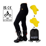 MotoGirl Ribbed Knee leggings black Size EU48 / UK20 / IT52 / US18 short