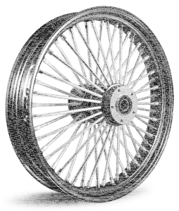 M52 RR 18x5.5" BK/BK FLH/T08-Up ABS (FR)