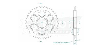 Sprocket Rear 39t 525