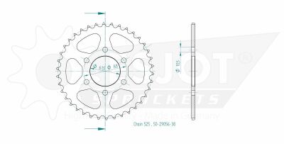 Sprocket Rear 38t 525