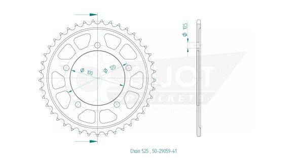 Sprocket Rear 41t 525
