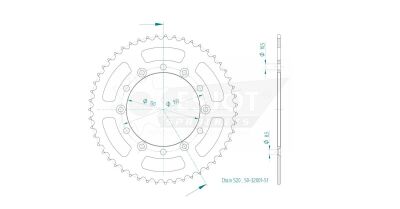 Sprocket Rear 51t 520