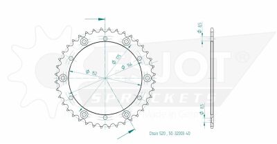 Sprocket Rear 40t 520