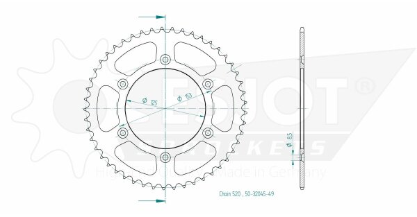 Sprocket Rear 49t 520