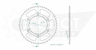 Sprocket Rear 50t 520