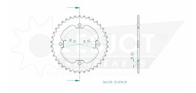 Sprocket Rear 38t 520