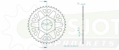 Sprocket Rear 43t 520