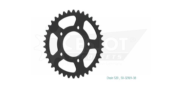 Sprocket Rear 38t 520