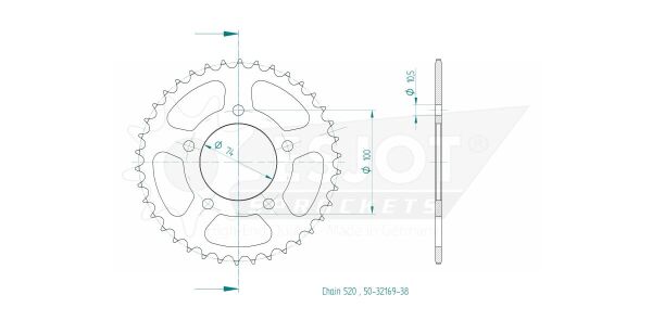 Sprocket Rear 38t 520