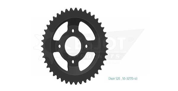 Sprocket Rear 43t 520