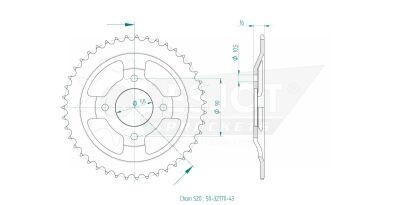 Sprocket Rear 43t 520