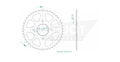 Sprocket Rear 44t 520