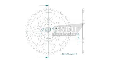 Sprocket Rear 40t 520