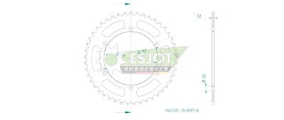 Sprocket Rear 45t 520
