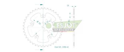 Sprocket Rear 40t 520