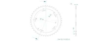 Sprocket Rear 43t 520