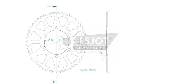 Sprocket Rear 51t 520