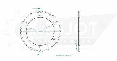 Sprocket Rear 43t 525