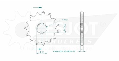 Sprocket Front 15t 525