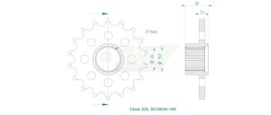 Sprocket Front 18t 525