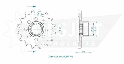 Sprocket Front 16t 525