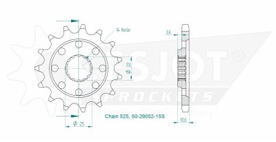 Sprocket Front 15t 525