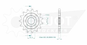 Sprocket Front 15t 525