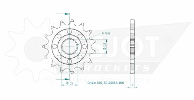 Sprocket Front 15t 525