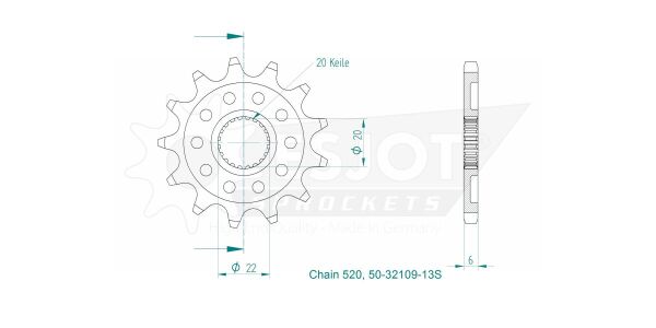 Sprocket Front 13t 520