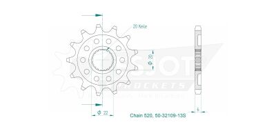 Sprocket Front 13t 520