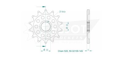 Sprocket Front 14t 520