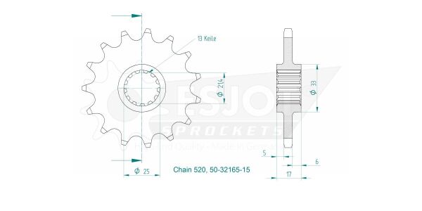 Sprocket Front 15t 520