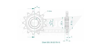 Sprocket Front 13t 520