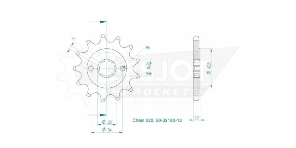 Sprocket Front 13t 520