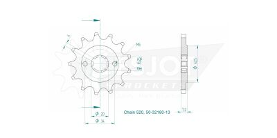 Sprocket Front 13t 520