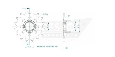 Sprocket Front 16t 520