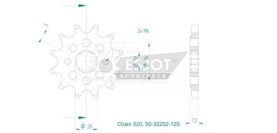 Sprocket Front 12t 520