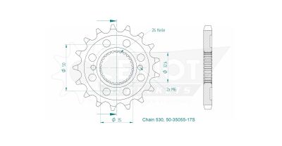 Sprocket Front 17t 530