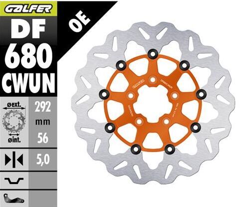 Brake Disc Float Wave Orange